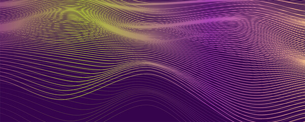 Poster - Futuristic fine lines. Abstract geometric background