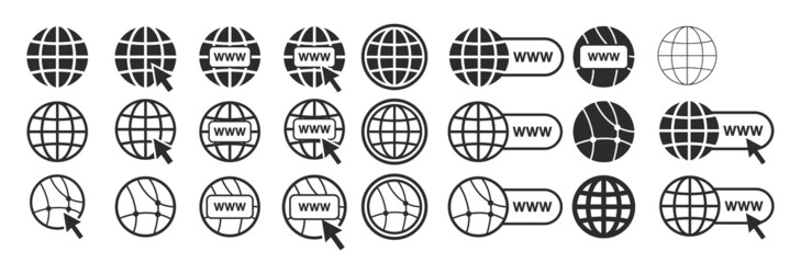 Wall Mural - website icon. vector www icon