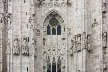 Fragment of Milan Cathedral (Duomo di Milano) in Milan