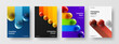 Original realistic spheres company brochure concept collection. Simple pamphlet A4 design vector layout composition.