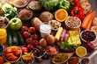 © monticellllo - Assorted organic food products on the table