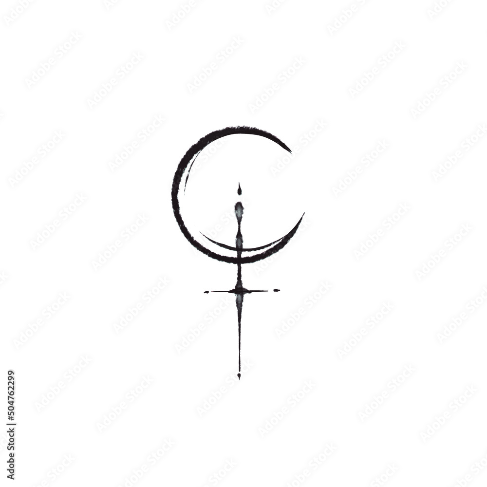 lilith symbol or a symbol of female power tattoo idea