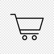 © Leo Kavalli - Shopping cart simple icon vector. Flat design. Transparent grid.ai
