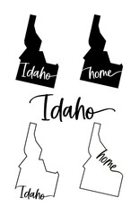 Wall Mural - Stylized map of the U.S. state of Idaho vector illustration