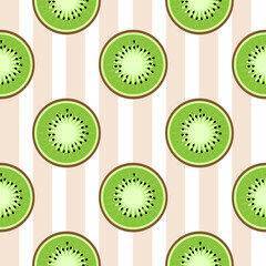  kiwi fruit background , seamless pattern