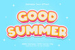 © idesign 88 - Good Summer 3D editable text effect Cartoon style