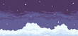 © Kaleb - Pixel art night sky background with clouds and stars for game 8 bit