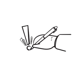 Wall Mural - hand drawn doodle exclamation mark symbol illustration sign isolated