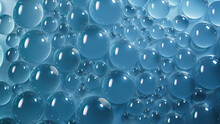 Liquid Drops Background. Blue, Contemporary Wallpaper.