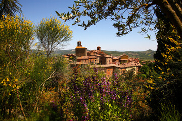 Wall Mural - Panicale, borgo medievale fortificato sul lago Trasimeno. Umbria, Italia