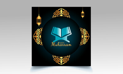 Canvas Print - Happy Muharram Vector Template 