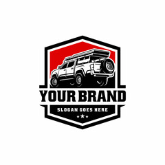 Wall Mural - set of adventure vehicle or pick up truck logo vector