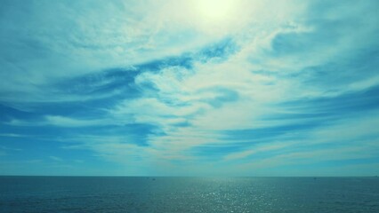 Wall Mural - Endless ocean or sea water surface in warm sunny day.