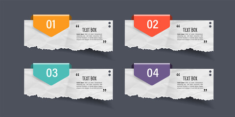 Poster - Text box design with note papers.	
