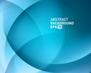 Wall Mural - abstract blue smooth light lines vector background. trendy modern design template for banner or post