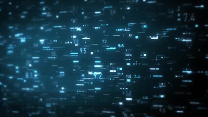 Wall Mural - big data digital business hitech background/ 4k animation of an abstract wallpaper big data business
