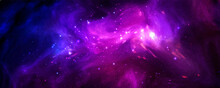 Vector Galaxy Background. Stars In Outer Space. Space Exploration