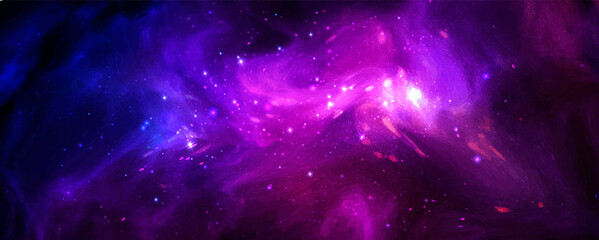Wall Mural - vector galaxy background. stars in outer space. space exploration