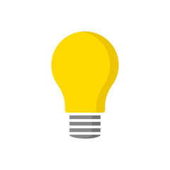 Sticker - Light bulb vector icon with shadow