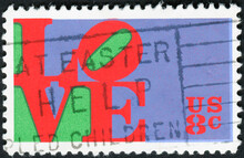USA - CIRCA 1973: Postage Stamp Shows "Love" By Robert Indiana