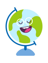 Poster - Cartoon globe. Back to School icon. Vector illustration