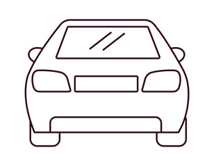 Wall Mural - Outlined car icon. Vector illustration