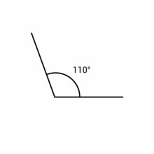 110 Degree Angle Icon In Mathematics