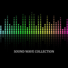 Sound wave equalizer vector design. Vector illustration on a dark background