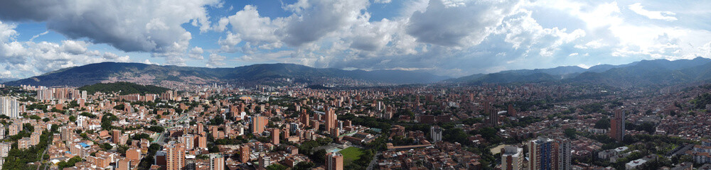 Wall Mural - Panoramic of the West of Medellin, photographic shots with drone