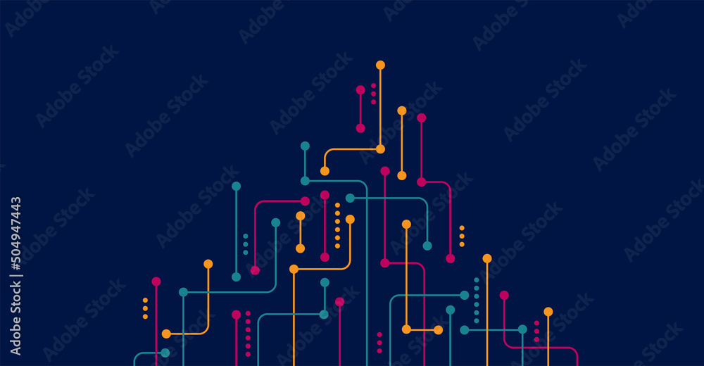 Circuit board vector background. Electronic computer hardware ...