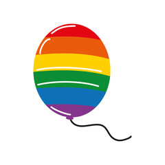 Canvas Print - LGBT flag in balloon