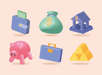 Sticker - icons banking finance