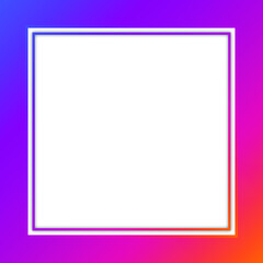 Poster - Gradient square border frame background