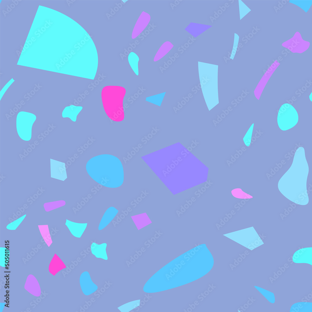 Terrazzo flooring vector seamless pattern. Vintage style. Graphic modern pattern.  Vector illustration.