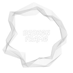 Poster - Abstract guilloche broken frame by thin gray lines
