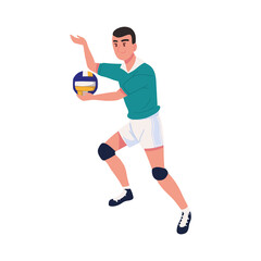 Wall Mural - volleyball player with ball