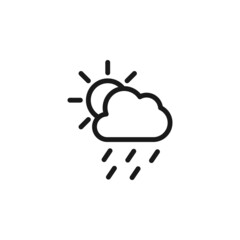Wall Mural - forecast and weather concept. minimalistic monochrome signs suitable for apps, sites, advertisement.
