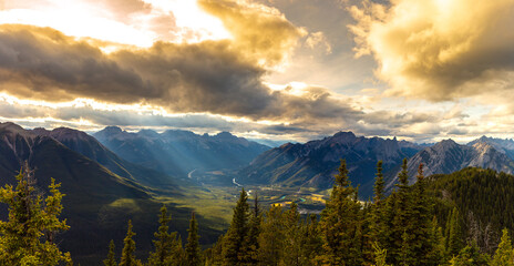 Canvas Print - Bow Valley in Banff national park