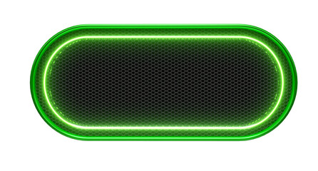 Wall Mural - Frame neon green in grid 3d render