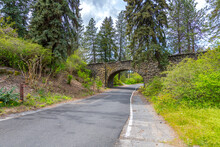 The Loop Drive Bridge Inside The Public Manito Park On The South Hill Of Spokane, Washington, USA.