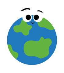 Wall Mural - cartoon world map