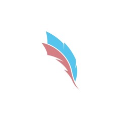 Wall Mural - Feather icon logo illustration