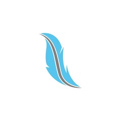 Wall Mural - Feather icon logo illustration