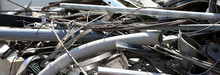 Scrap Metal Aluminum Iron And Other Rusted Ferrous Metals In A Landfill