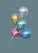 Air, helium balloons on a rope.