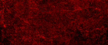 Red Grunge Abstract Background Texture Black Concrete Wall, Grunge Halloween Background With Blood Splash Space On Wall, Red Horror Wall Background, Dark Slate Background Toned Classic Red Color.