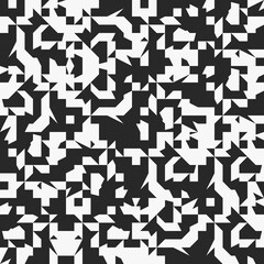 Poster - Black and white geometry of angular and broken shapes. Vector.