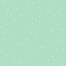 Seamless Pattern With White Polka Dots On A Mint Green Background.