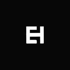 Wall Mural - CH EH Logo Design, Creative Minimal Letter EH CH Monogram
