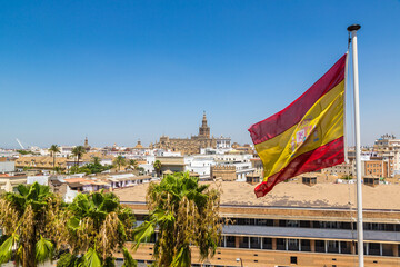 Fototapete - Panoramic view of Sevilla